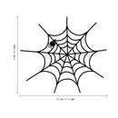 Vinyl Wall Art Decal - Spiderweb - - Fun Halloween Web Seasonal Decoration Sticker - Teens Adults Indoor Outdoor Wall Door Window Living Room Office Decor (; Black)   3