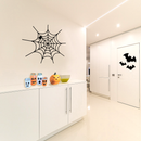 Vinyl Wall Art Decal - Spiderweb - - Fun Halloween Web Seasonal Decoration Sticker - Teens Adults Indoor Outdoor Wall Door Window Living Room Office Decor (; Black)   4