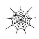 Vinyl Wall Art Decal - Spiderweb - 20" x 22.5" - Fun Halloween Web Seasonal Decoration Sticker - Teens Adults Indoor Outdoor Wall Door Window Living Room Office Decor (20" x 22.5"; Orange) Orange 20" x 22.5" 3
