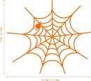Vinyl Wall Art Decal - Spiderweb - 20" x 22.5" - Fun Halloween Web Seasonal Decoration Sticker - Teens Adults Indoor Outdoor Wall Door Window Living Room Office Decor (20" x 22.5"; Orange) Orange 20" x 22.5" 5