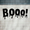 Vinyl Wall Art Decal - Booo - Fun Halloween Slimey Letters Seasonal Decoration Sticker - Kids Teens Adults Indoor Outdoor Wall Door Window Living Room Office Decor (22" x 51"; Black)