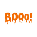 Vinyl Wall Art Decal - Booo - 22" x 51" - Fun Halloween Slimey Letters Seasonal Decoration Sticker - Kids Teens Adults Indoor Outdoor Wall Door Window Living Room Office Decor (22" x 51"; Orange) Orange 22" x 51" 2