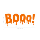 Vinyl Wall Art Decal - Booo - 22" x 51" - Fun Halloween Slimey Letters Seasonal Decoration Sticker - Kids Teens Adults Indoor Outdoor Wall Door Window Living Room Office Decor (22" x 51"; Orange) Orange 22" x 51" 3