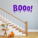 Vinyl Wall Art Decal - Booo - 22" x 51" - Fun Halloween Slimey Letters Seasonal Decoration Sticker - Kids Teens Adults Indoor Outdoor Wall Door Window Living Room Office Decor (22" x 51"; Purple) Purple 22" x 51"