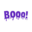 Vinyl Wall Art Decal - Booo - 22" x 51" - Fun Halloween Slimey Letters Seasonal Decoration Sticker - Kids Teens Adults Indoor Outdoor Wall Door Window Living Room Office Decor (22" x 51"; Purple) Purple 22" x 51" 2