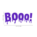 Vinyl Wall Art Decal - Booo - 22" x 51" - Fun Halloween Slimey Letters Seasonal Decoration Sticker - Kids Teens Adults Indoor Outdoor Wall Door Window Living Room Office Decor (22" x 51"; Purple) Purple 22" x 51" 3