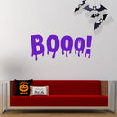 Vinyl Wall Art Decal - Booo - 22" x 51" - Fun Halloween Slimey Letters Seasonal Decoration Sticker - Kids Teens Adults Indoor Outdoor Wall Door Window Living Room Office Decor (22" x 51"; Purple) Purple 22" x 51" 4