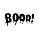 Vinyl Wall Art Decal - Booo - 22" x 51" - Fun Halloween Slimey Letters Seasonal Decoration Sticker - Kids Teens Adults Indoor Outdoor Wall Door Window Living Room Office Decor (22" x 51"; White) White 22" x 51" 2