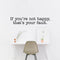 Vinyl Wall Art Decal - If You’re Not Happy That’s Your Fault - 6" x 32" - Inspirational Workplace Bedroom Apartment Decor Decals - Modern Indoor Outdoor Home Living Room Office Quotes Black 6" x 32" 3