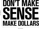 Vinyl Wall Art Decal - Don’t Make Sense Make Dollars - 23" x 32" - Inspirational Workplace Bedroom Apartment Decor Decals - Positive Indoor Outdoor Home Living Room Office Quotes Black 23" x 32" 3