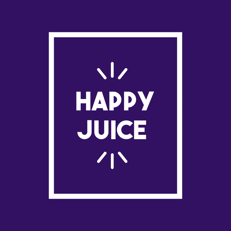 Thank You Wine Bottle Vinyl Sticker Decal - Happy Juice - 5" x 4" - Unique Party Favor Holiday Season Family Reunion Employee Appreciation Gift White 5" x 4" 2