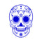 Vinyl Wall Art Decal - Day of The Dead Skull - 21" x 15" - Sugar Skull Mexican Holiday Seasonal Sticker - Kids Teens Adults Indoor Outdoor Wall Door Window Living Room Office Decor (21" x 15"; Blue) Blue 21" x 15"