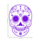 Vinyl Wall Art Decal - Day Of The Dead Skull - 21" x 15" - Sugar Skull Mexican Holiday Seasonal Sticker - Kids Teens Adults Indoor Outdoor Wall Door Window Living Room Office Decor (21" x 15"; Purple) Purple 21" x 15" 4