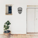 Vinyl Wall Art Decal - Day of The Dead Skull - Sugar Skull Mexican Holiday Seasonal Sticker - Kids Teens Adults Indoor Outdoor Wall Door Window Living Room Office Decor (21" x 15"; Black)