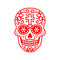 Vinyl Wall Art Decal - Day of The Dead Skull with Cross - 14" x 10" - Sugar Skull Mexican Holiday Seasonal Sticker - Teens Adults Indoor Outdoor Wall Door Living Room Office Decor (14" x 10"; Red) Red 14" x 10" 2