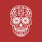Vinyl Wall Art Decal - Day of The Dead Skull with Cross - 14" x 10" - Sugar Skull Mexican Holiday Seasonal Sticker - Teens Adults Indoor Outdoor Wall Door Living Room Office Decor (14" x 10"; White) White 14" x 10" 2
