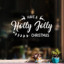 Vinyl Wall Art Decal  - Have A Holly Jolly Christmas - 12" x 23" - Christmas Seasonal Decoration Sticker -  Indoor Outdoor Home Office Wall Door Window Bedroom Workplace Decor Decals White 12" x 23" 4