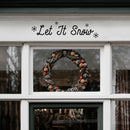 Vinyl Wall Art Decal - Let It Snow Snowflakes - Christmas Holiday Seasonal Decoration Sticker - Indoor Outdoor Home Office Wall Door Window Bedroom Workplace Decor Decals (6" x 23"; Black)   2