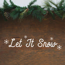 Vinyl Wall Art Decal - Let It Snow Snowflakes - 6" x 23" - Christmas Holiday Seasonal Decoration Sticker - Indoor Outdoor Home Office Wall Door Window Bedroom Workplace Decor Decals (6" x 23"; White) White 6" x 23" 2