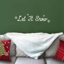 Vinyl Wall Art Decal - Let It Snow Snowflakes - 6" x 23" - Christmas Holiday Seasonal Decoration Sticker - Indoor Outdoor Home Office Wall Door Window Bedroom Workplace Decor Decals (6" x 23"; White) White 6" x 23" 3