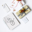 Vinyl Wall Art Decal - Little Snowman- 7" x 6" - Cute Christmas Holiday Seasonal Decoration Sticker - Indoor Outdoor Wall Door Window Laptop Door Car Bumper Sticker Luggage Notebook Decor Black 7" x 6"