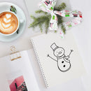 Vinyl Wall Art Decal - Little Snowman- Cute Christmas Seasonal Decoration Sticker - Indoor Outdoor Wall Door Window Laptop Door Car Bumper Sticker Luggage Notebook Decor   2