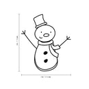 Vinyl Wall Art Decal - Little Snowman- 7" x 6" - Cute Christmas Holiday Seasonal Decoration Sticker - Indoor Outdoor Wall Door Window Laptop Door Car Bumper Sticker Luggage Notebook Decor Black 7" x 6" 4