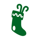 Set of 8 Vinyl Wall Art Decal - Christmas Stockings - 10" x 5.5" Each - Holiday Seasonal Decor Sticker - Indoor Outdoor Home Office Wall Door Window Bedroom Workplace Decals (10" x 5.5" Each; Green) Green 10" x 5.5" each