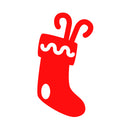 Set of 8 Vinyl Wall Art Decal - Christmas Stockings - 10" x 5.5" Each - Holiday Seasonal Decor Sticker - Indoor Outdoor Home Office Wall Door Window Bedroom Workplace Decals (10" x 5.5" Each; Red) Red 10" x 5.5" each