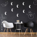 Set of 8 Vinyl Wall Art Decal - Christmas Stockings - 10" x 5.5" Each - Holiday Seasonal Decor Sticker - Indoor Outdoor Home Office Wall Door Window Bedroom Workplace Decals (10" x 5.5" Each; Green) White 10" x 5.5" each 2