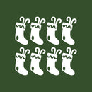 Set of 8 Vinyl Wall Art Decal - Christmas Stockings - 10" x 5.5" Each - Holiday Seasonal Decor Sticker - Indoor Outdoor Home Office Wall Door Window Bedroom Workplace Decals (10" x 5.5" Each; Green) White 10" x 5.5" each 4