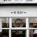Vinyl Wall Art Decal - Be Merry - 4" x 30" - Christmas Seasonal Holiday Decor Sticker - Inspirational Indoor Outdoor Home Office Wall Door Window Bedroom Workplace Decals (4" x 30"; Black) Black 4" x 30" 2