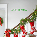 Vinyl Wall Art Decal - Be Merry - 4" x 30" - Christmas Seasonal Holiday Decor Sticker - Inspirational Indoor Outdoor Home Office Wall Door Window Bedroom Workplace Decals (4" x 30"; Green) Green 4" x 30" 4