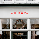 Vinyl Wall Art Decal - Be Merry - 4" x 30" - Christmas Seasonal Holiday Decor Sticker - Inspirational Indoor Outdoor Home Office Wall Door Window Bedroom Workplace Decals (4" x 30"; Red) Red 4" x 30" 2