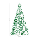 Vinyl Wall Art Decal - Circles and Stars Christmas Tree - Seasonal Holiday Decor Sticker - Indoor Outdoor Home Office Wall Door Window Bedroom Workplace Decals (36" x 20"; Green)   5