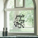 Vinyl Wall Art Decal - Jingle All The Way - 18" x 22.5" - Christmas Seasonal Holiday Decoration Sticker - Indoor Outdoor Home Office Wall Door Window Bedroom Workplace Decals (18" x 22.5"; Black) Black 18" x 22.5" 4