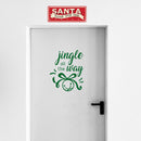Vinyl Wall Art Decal - Jingle All The Way - 18" x 22.5" - Christmas Seasonal Holiday Decoration Sticker - Indoor Outdoor Home Office Wall Door Window Bedroom Workplace Decals (18" x 22.5"; Green) Green 18" x 22.5"