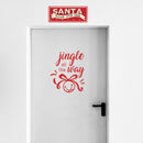 Vinyl Wall Art Decal - Jingle All The Way - 18" x 22.5" - Christmas Seasonal Holiday Decoration Sticker - Indoor Outdoor Home Office Wall Door Window Bedroom Workplace Decals (18" x 22.5"; Red) Red 18" x 22.5" 4