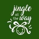 Vinyl Wall Art Decal - Jingle All The Way - 18" x 22.5" - Christmas Seasonal Holiday Decoration Sticker - Indoor Outdoor Home Office Wall Door Window Bedroom Workplace Decals (18" x 22.5"; White) White 18" x 22.5" 2