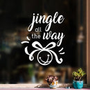 Vinyl Wall Art Decal - Jingle All The Way - 18" x 22.5" - Christmas Seasonal Holiday Decoration Sticker - Indoor Outdoor Home Office Wall Door Window Bedroom Workplace Decals (18" x 22.5"; White) White 18" x 22.5" 3