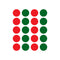 Set of 20 Vinyl Wall Art Decal - Red and Green Polka Dots - 5" x 5" Each - Christmas Seasonal Decor Sticker - Indoor Outdoor Window Home Living Room Bedroom Apartment Office Door Deccals Christmas 5" x 5" Each 3