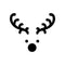 Vinyl Wall Art Decal - Little Reindeer Face - 3.4" x 4" - Christmas Holiday Seasonal Sticker - Indoor Outdoor Wall Door Window Laptop Door Car Bumper Sticker Luggage Decals (3.4" x 4"; Black) Black 3.4" x 4" 4