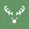 Vinyl Wall Art Decal - Little Reindeer Face - 3.4" x 4" - Christmas Holiday Seasonal Sticker - Indoor Outdoor Wall Door Window Laptop Door Car Bumper Sticker Luggage Decals (3.4" x 4"; White) White 3.4" x 4"