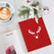 Vinyl Wall Art Decal - Little Reindeer Face - 3.4" x 4" - Christmas Holiday Seasonal Sticker - Indoor Outdoor Wall Door Window Laptop Door Car Bumper Sticker Luggage Decals (3.4" x 4"; White) White 3.4" x 4" 2