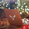 Vinyl Wall Art Decal - Little Reindeer Face - 3.4" x 4" - Christmas Holiday Seasonal Sticker - Indoor Outdoor Wall Door Window Laptop Door Car Bumper Sticker Luggage Decals (3.4" x 4"; White) White 3.4" x 4" 3