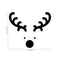 Vinyl Wall Art Decal - Reindeer Face - Christmas Seasonal Holiday Decoration Sticker - Indoor Outdoor Window Home Living Room Bedroom Apartment Office Door Decor