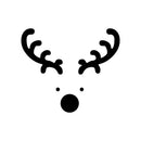 Vinyl Wall Art Decal - Reindeer Face - Christmas Seasonal Holiday Decoration Sticker - Indoor Outdoor Window Home Living Room Bedroom Apartment Office Door Decor   4