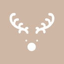 Vinyl Wall Art Decal - Reindeer Face - 20" x 23" - Christmas Seasonal Holiday Decoration Sticker - Indoor Outdoor Window Home Living Room Bedroom Apartment Office Door Decor (20" x 23"; White) White 20" x 23" 4