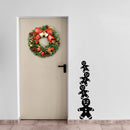 Vinyl Wall Art Decal - 4 Stacked Gingerbread Men - Christmas Seasonal Holiday Decoration Sticker - Indoor Outdoor Window Home Living Room Bedroom Apartment Office Door Decor   3