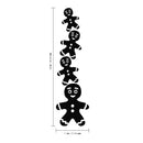 Vinyl Wall Art Decal - 4 Stacked Gingerbread Men - Christmas Seasonal Holiday Decoration Sticker - Indoor Outdoor Window Home Living Room Bedroom Apartment Office Door Decor   4